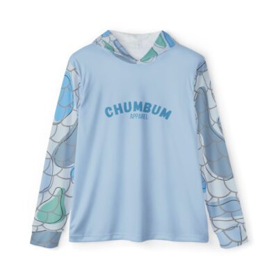NEW! Here Fishy, Fishy Fishing UPF 50+ Sun Shirt Hoodie (Tidal Camo)